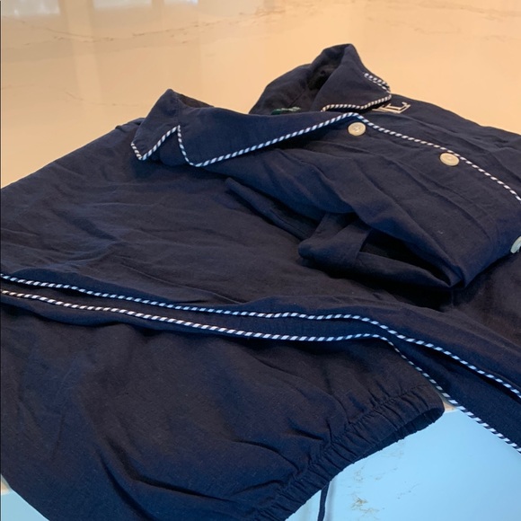 Ralph Lauren Blue Pajama Set with White Trim, like new - Picture 10 of 10